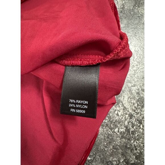 Chelsea & Violet Womens Velvet Flutter Sleeve Mini Dress Red NWT Sz M - Picture 13 of 14